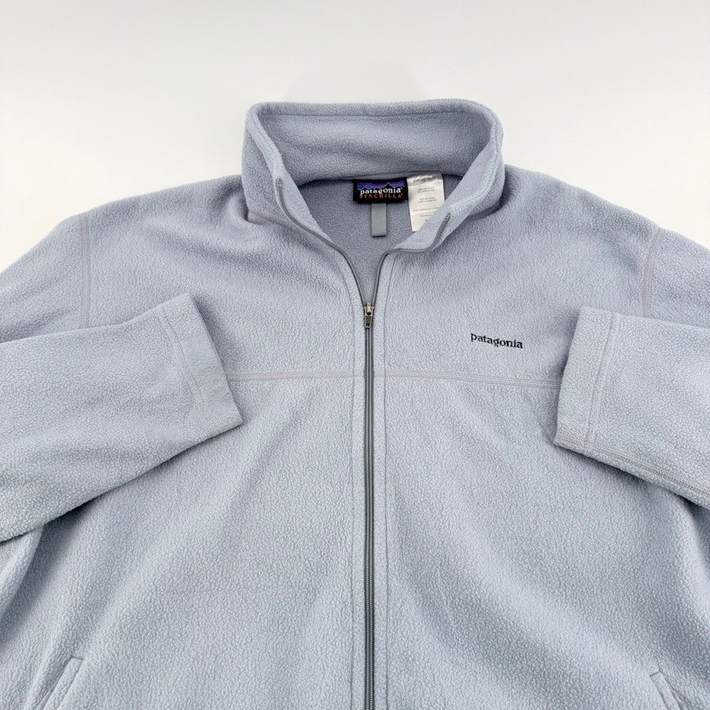 Patagonia Synchilla Full Zip Fleece Jacket Outdoor Gorpcore Large Blue Gray